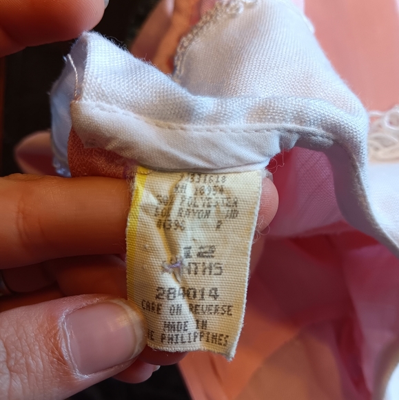 Vintage Pink Baby Dress 12 Months - Picture 3 of 3